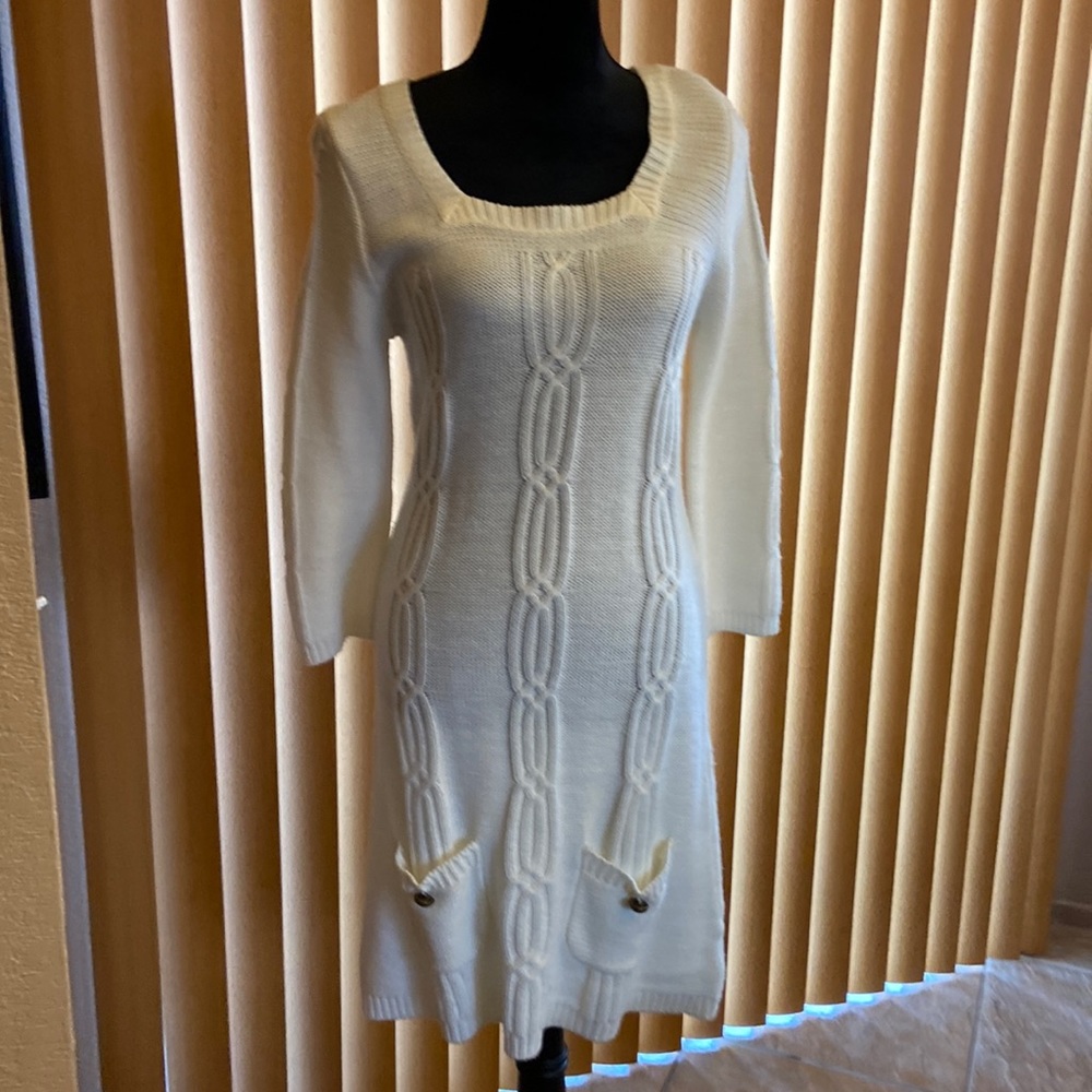 Off white sweater dress/Barely worn